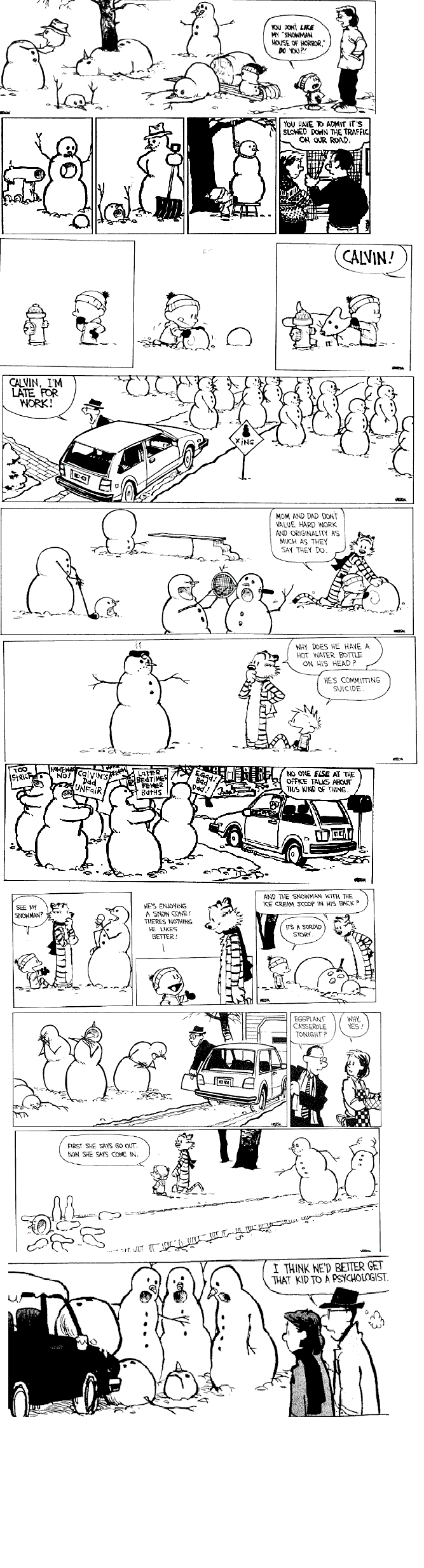 A Snowman S Worst Nightmare Calvin Hobbes In Real Life Pics